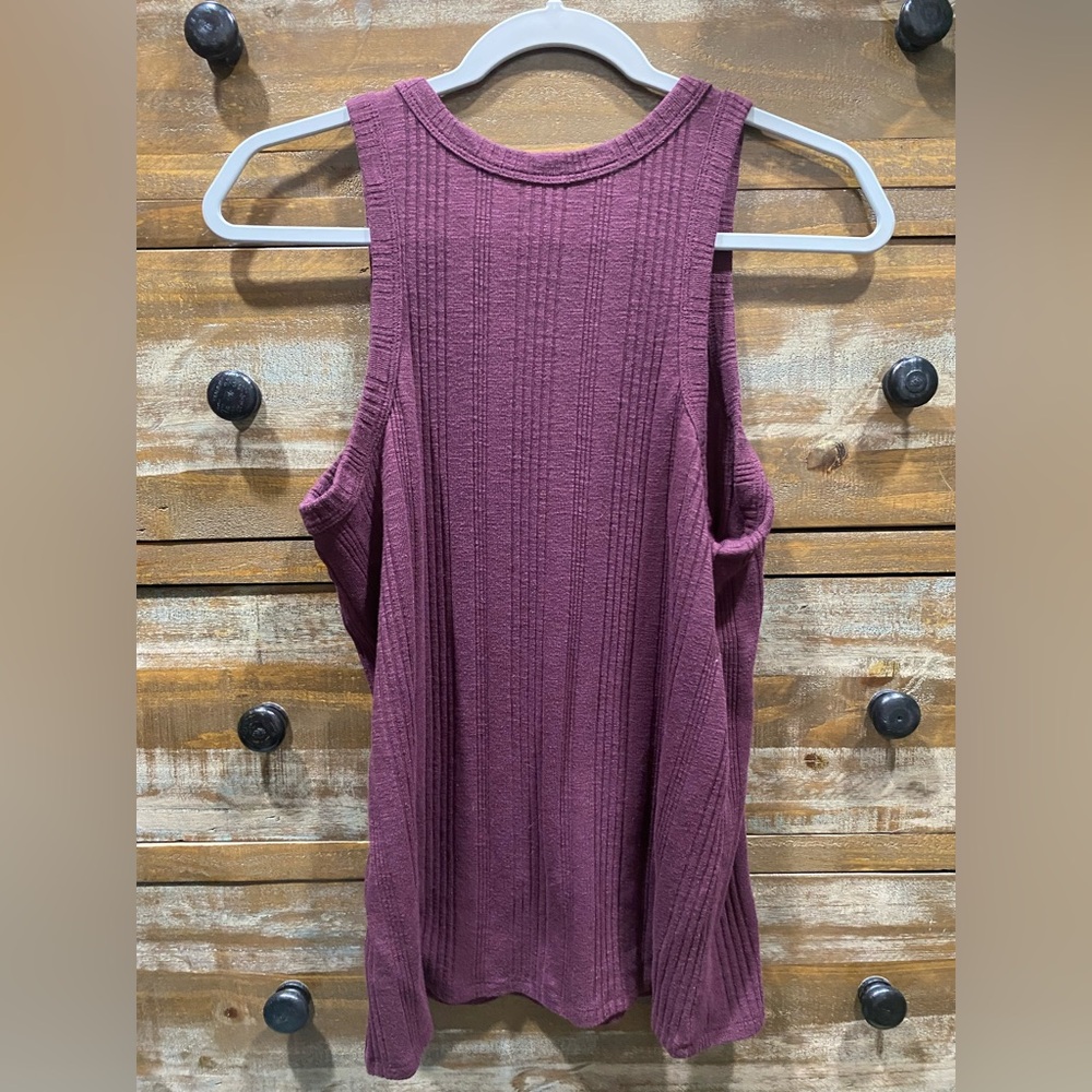 47 Ribbed Tank Top - Plum - Picture 2 of 3